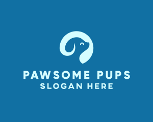 Dog - Blue Puppy Dog logo design
