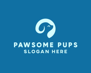 Blue Puppy Dog logo design