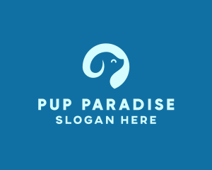 Pup - Blue Puppy Dog logo design