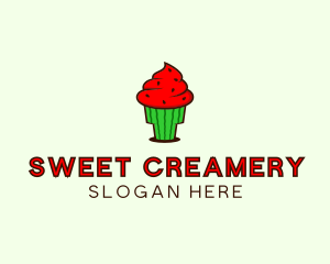 Creamery - Watermelon Ice Cream logo design