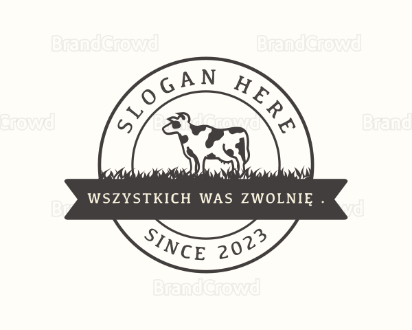 Cow Farm Pasture Logo