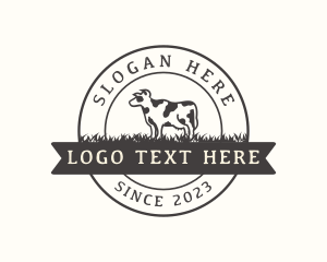 Fake Meat - Cow Dairy Farm logo design