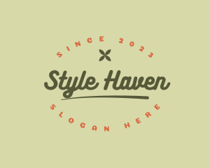 Souvenir Shop - Hipster Cursive Pub logo design