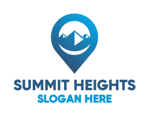 Climbing - Blue Mountain Point logo design
