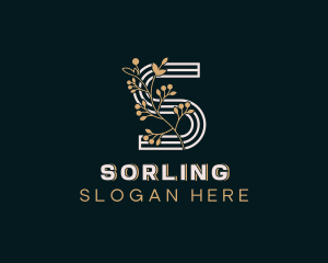 Styling Floral Wedding Letter S logo design