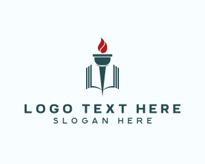 Screenwriter - Book Torch Learning Institute logo design