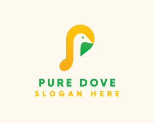 Dove - Musical Note Dove logo design