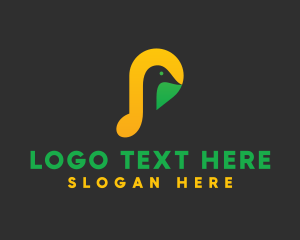 Musical Note - Musical Note Dove logo design
