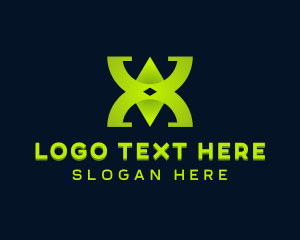 Roman Numeral - Company Agency Letter X logo design