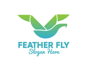 Flying Seagull Bird logo design