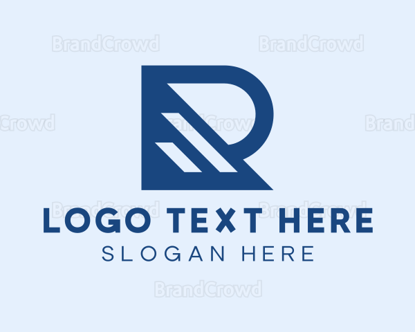 Multimedia Geometric Letter R Company Logo