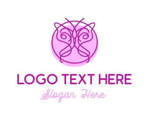 Insect - Purple Butterfly Boutique logo design