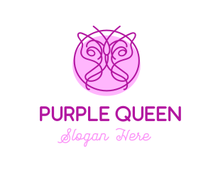 Purple Butterfly Boutique logo design