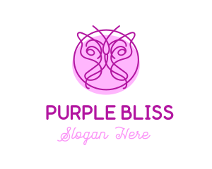 Purple Butterfly Boutique logo design