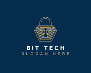 Padlock Tech Defense logo design