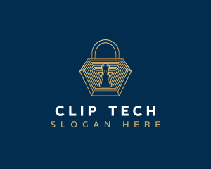 Padlock Tech Defense logo design