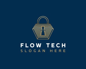 Padlock Tech Defense logo design