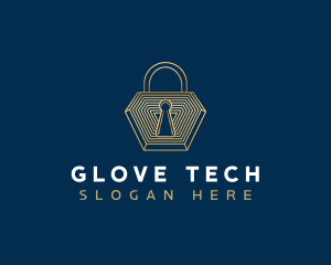 Padlock Tech Defense logo design