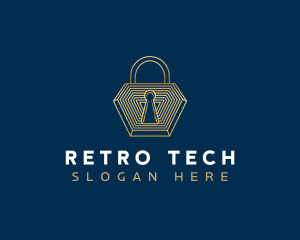 Padlock Tech Defense logo design