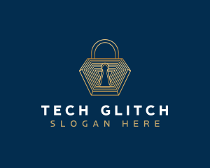 Padlock Tech Defense logo design