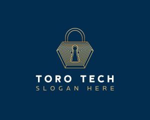 Padlock Tech Defense logo design