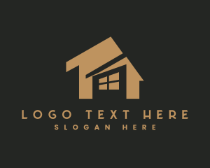 Residential - House Window Roofing logo design