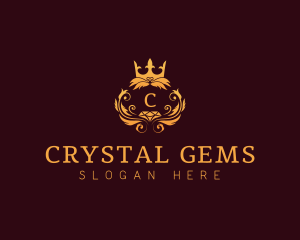 Crown Crystal Diamond logo design