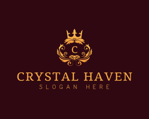 Crown Crystal Diamond logo design