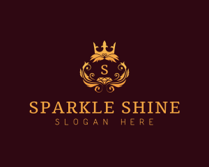 Rhinestone - Crown Crystal Diamond logo design