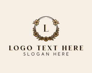 Stylish - Wedding Floral Wreath logo design