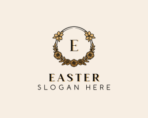 Wedding Floral Wreath  Logo