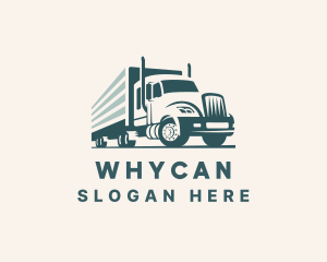 Semi Freight Trucking Logo