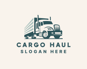 Semi Freight Trucking logo design