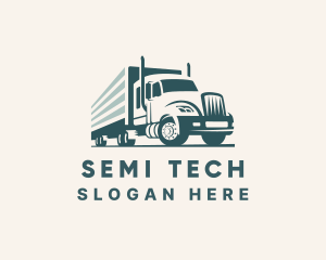 Semi Freight Trucking logo design