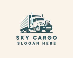 Semi Freight Trucking logo design