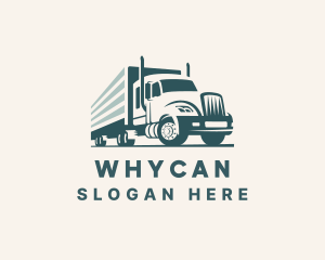 Driver - Semi Freight Trucking logo design