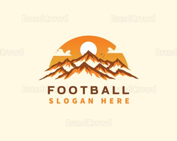 Mountain Peak Sunset Logo