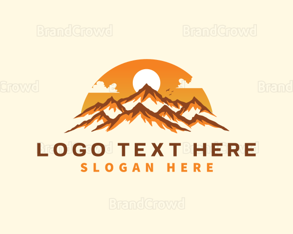 Mountain Peak Sunset Logo