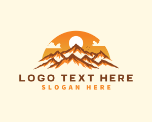 Mountain Peak Sunset Logo