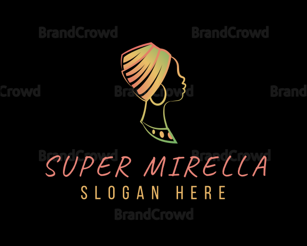 African Lady Headwrap Logo