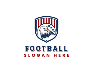 Eagle Flag Shield Crest Logo