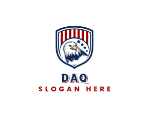 Shield - Eagle Flag Shield Crest logo design