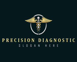 Diagnostic - Medical Health Caduceus logo design