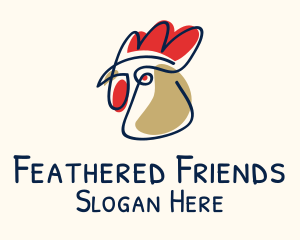 Poultry - Chicken Rooster Drawing logo design
