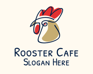 Rooster - Chicken Rooster Drawing logo design