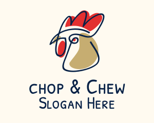 Chicken Rooster Drawing logo design