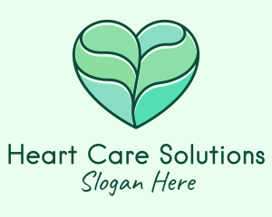 Nature Leaf Heart  logo design