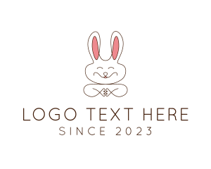 Hare - Cute Happy Bunny logo design