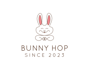 Cute Happy Bunny logo design