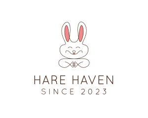 Cute Happy Bunny logo design